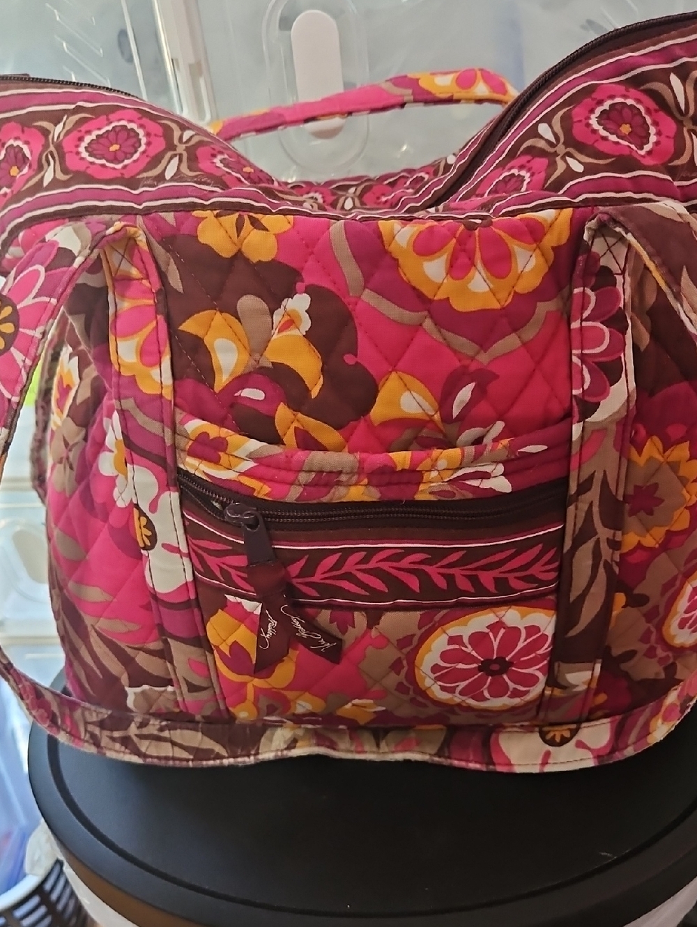 Vera Bradley Pink and Orange Shoulder Bag